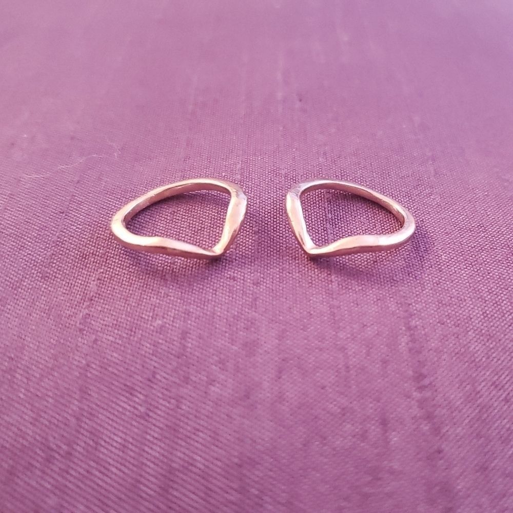 Chevron Midi Ring Set - Picture 3 of 3